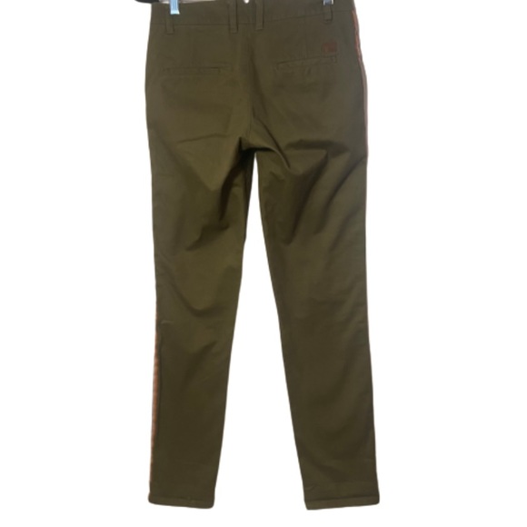 Roxy Poetry Mountains & Waves Side Striped Khaki Green Chinos Trousers Size 25 - Picture 3 of 11